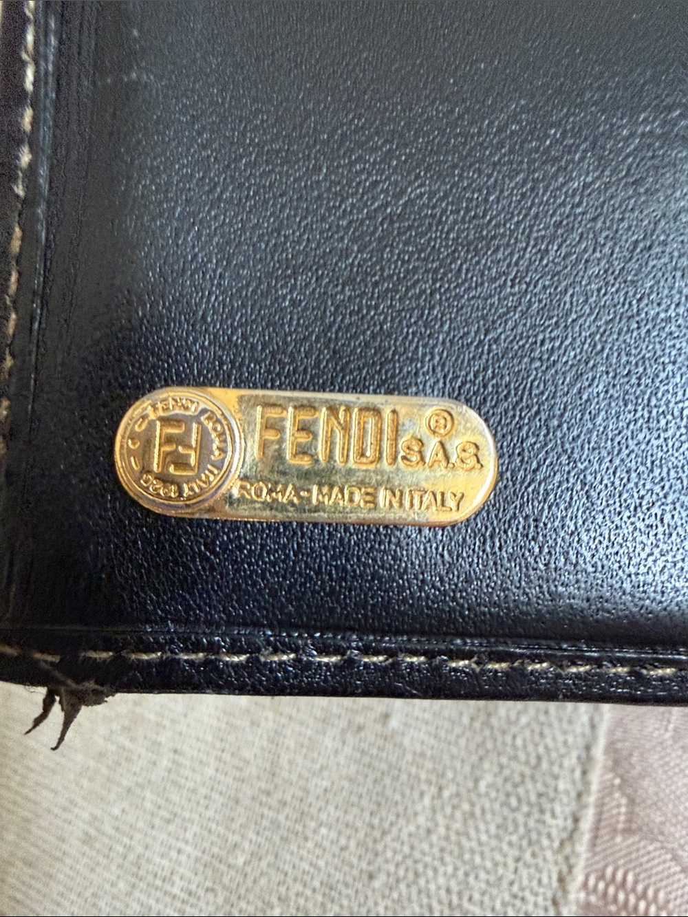 Vintage Fendi Brown and Black Logo Wallet - Picture 8 of 9